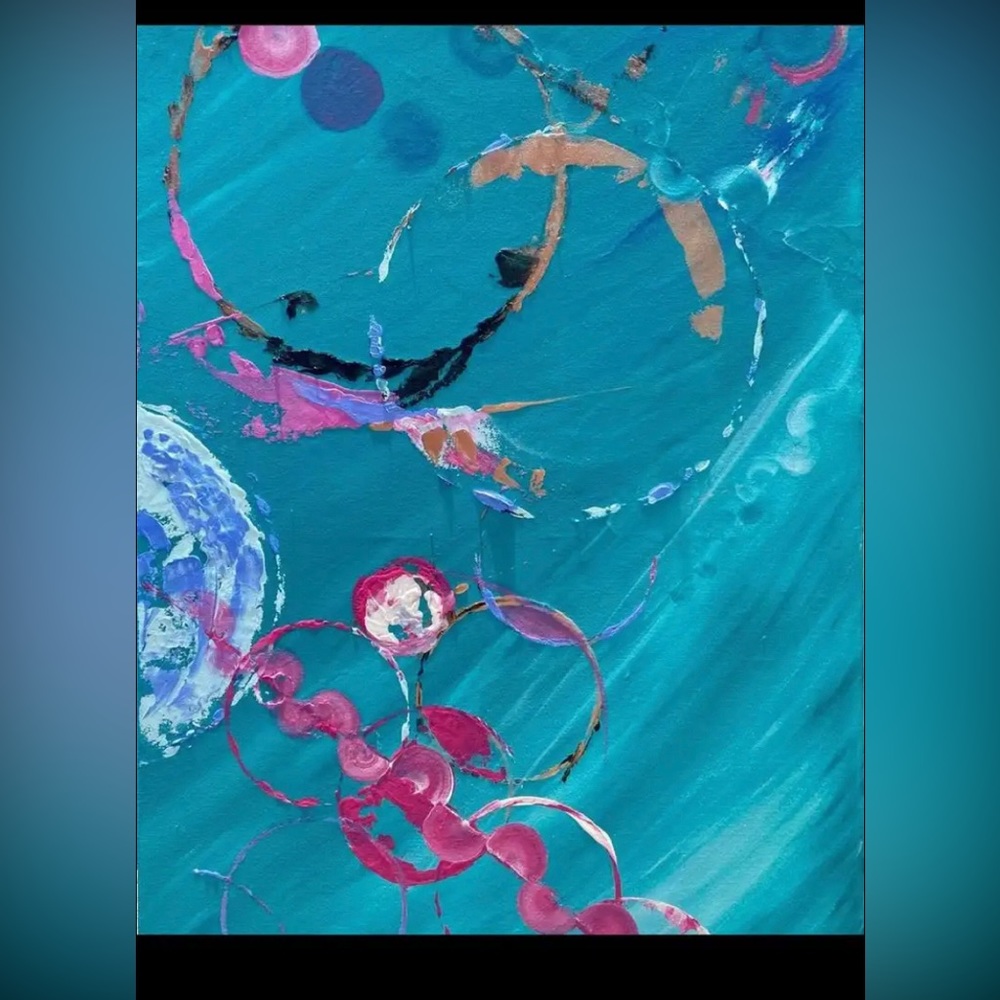 European abstract blue art